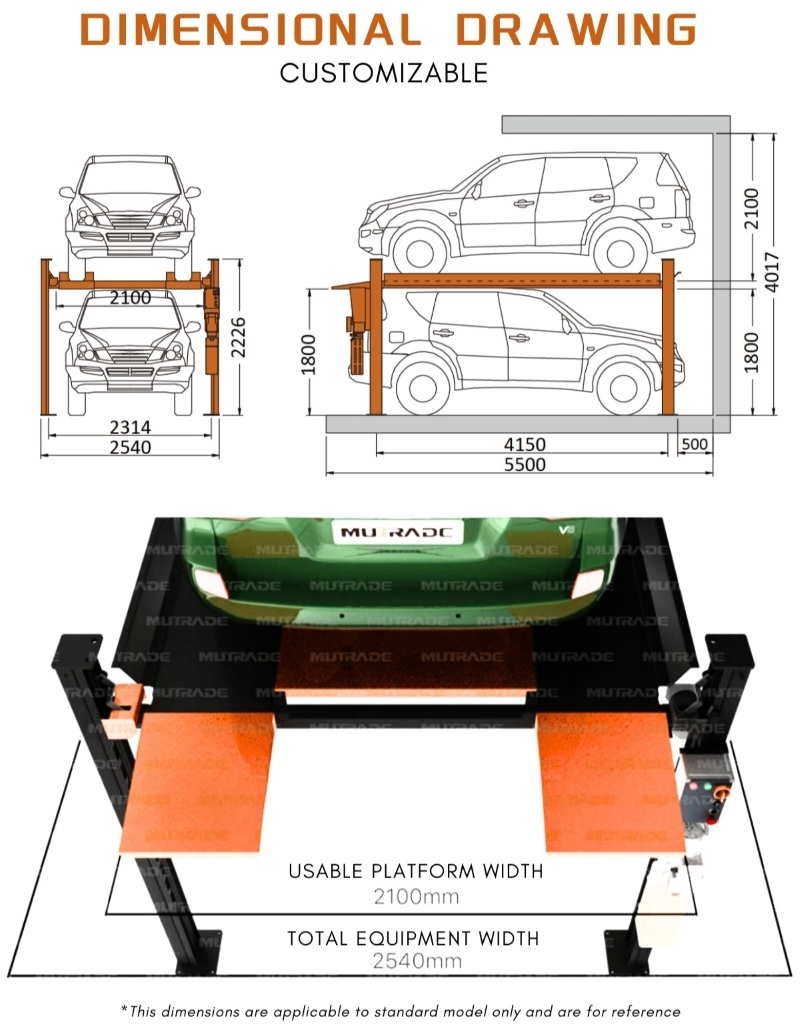 EXPANDING PARKING CAPACITY AT AN AUTO REPAIR WORKSHOP WITH THE HYDRAULIC HEAVY DUTY FOUR POST CAR PARKING LIFT HYDRO-PARK 2236